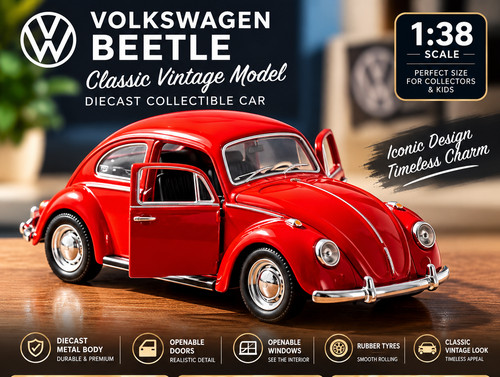 Diecast volkswagen beetle - 1:38,
